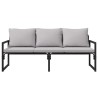 Banc de jardin Noir 61 x 72.5 x 71 cm Acier 
