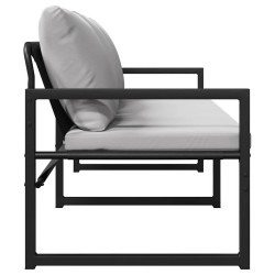Banc de jardin Noir 61 x 72.5 x 71 cm Acier 