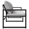 Banc de jardin Noir 61 x 72.5 x 71 cm Acier 