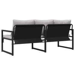 Banc de jardin Noir 61 x 72.5 x 71 cm Acier 