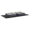 Couverture de piscine rectangulaire Noire PVC 750 x 372 cm 
