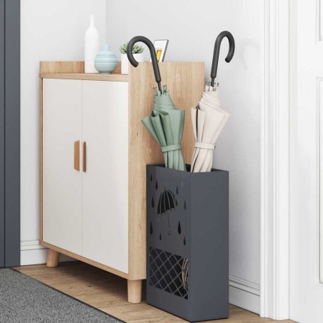 Support de parapluie anthracite en acier 28x12x41 cm 
