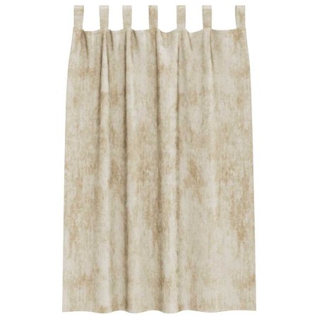 Rideaux en Velours 2 pcs avec Œillets Crème 175x140 cm 