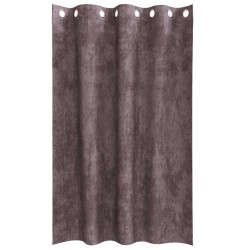 Rideaux en velours 2 pcs avec œillets marron, 175 x 140 cm 