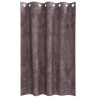 Rideaux en velours 2 pcs avec œillets marron, 175 x 140 cm 