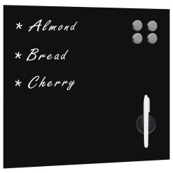 Tableau noir magnétique mural Verre 60x60 cm 