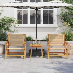 Chaises de Jardin 2 pcs Beige 67x77x73 cm Bois Massif d'Acacia 