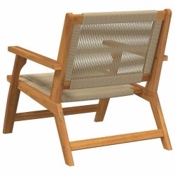 Chaises de Jardin 2 pcs Beige 67x77x73 cm Bois Massif d'Acacia 