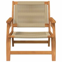 Chaises de Jardin 2 pcs Beige 67x77x73 cm Bois Massif d'Acacia 