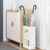 Support de parapluie blanc - 28x12x41 cm, en acier 