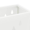 Support de parapluie blanc - 28x12x41 cm, en acier 