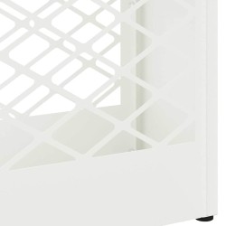 Support de parapluie blanc - 28x12x41 cm, en acier 