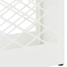 Support de parapluie blanc - 28x12x41 cm, en acier 