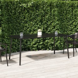 Table de jardin anthracite 165x80x71 cm acier 