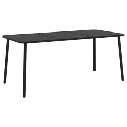 Table de jardin anthracite 165x80x71 cm acier 