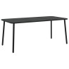Table de jardin anthracite 165x80x71 cm acier 