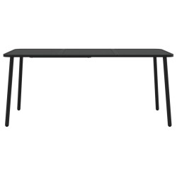 Table de jardin anthracite 165x80x71 cm acier 