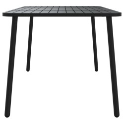 Table de jardin anthracite 165x80x71 cm acier 
