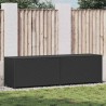Boîte de rangement de jardin résine tressée 200x50x60 cm noir 