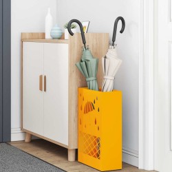 Stand d'ombrelle jaune moutarde, 28x12x41 cm en métal 