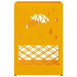 Stand d'ombrelle jaune moutarde, 28x12x41 cm en métal 
