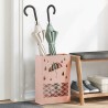 Porte-parapluie rose 28x12x41 cm en acier 