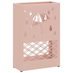 Porte-parapluie rose 28x12x41 cm en acier 