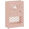 Porte-parapluie rose 28x12x41 cm en acier 
