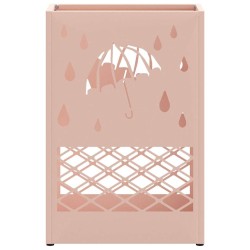 Porte-parapluie rose 28x12x41 cm en acier 