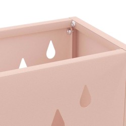 Porte-parapluie rose 28x12x41 cm en acier 