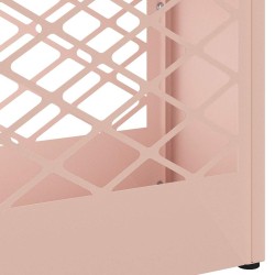 Porte-parapluie rose 28x12x41 cm en acier 