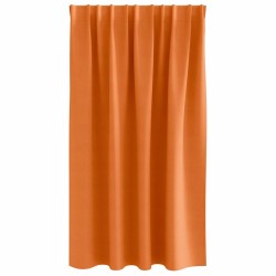 Rideaux 2 pcs Orange vif 140 x 140 cm Polyester 