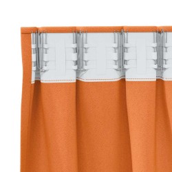 Rideaux 2 pcs Orange vif 140 x 140 cm Polyester 