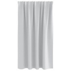 Rideaux avec des rideaux 2 pcs Gris pâle 140 x 140 cm Polyester 