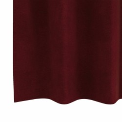 Rideaux occultants avec œillets 2 pcs Wine Red Velvet 
