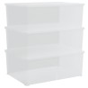 Boîtes de rangement en plastique 3 pcs 10 L empilables 