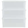 Boîtes de rangement en plastique 3 pcs 10 L empilables 