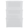 Boîtes de rangement en plastique 3 pcs 10 L empilables 