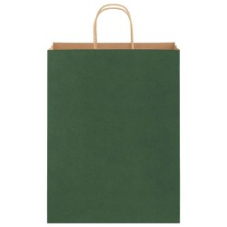 Sacs en papier 50 pcs avec poignées vert 32x12x42 cm 