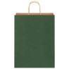 Sacs en papier 50 pcs avec poignées vert 32x12x42 cm 