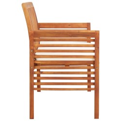 Banc de jardin 3 places avec coussin 150cm Bois d'acacia massif 