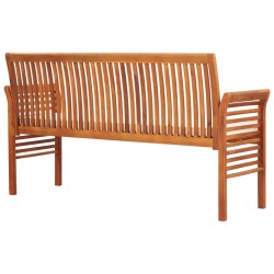 Banc de jardin 3 places avec coussin 150cm Bois d'acacia massif 