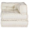Pouf modulaire crème 70x70x54 tissu 