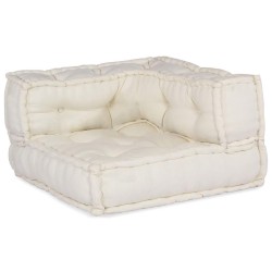 Pouf modulaire crème 70x70x54 tissu 