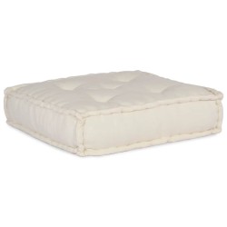 Pouf modulaire crème 70x70x54 tissu 