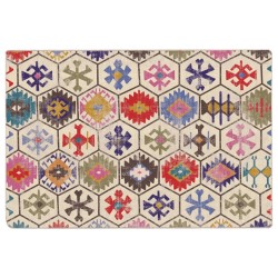 Tapis lavable multicolore 120x180 cm antidérapant 