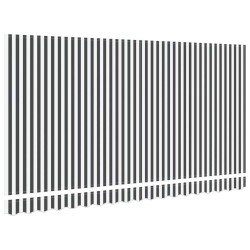 Tissu de remplacement pour auvent pour cadre de 4x2 m en anthracite et blanc 
