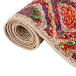Tapis lavable multicolore 120x180 cm antidérapant 