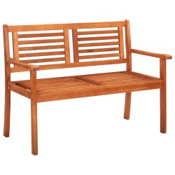 Banc de jardin 2 places 120 cm Bois d'eucalyptus solide 