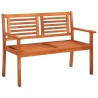 Banc de jardin 2 places 120 cm Bois d'eucalyptus solide 